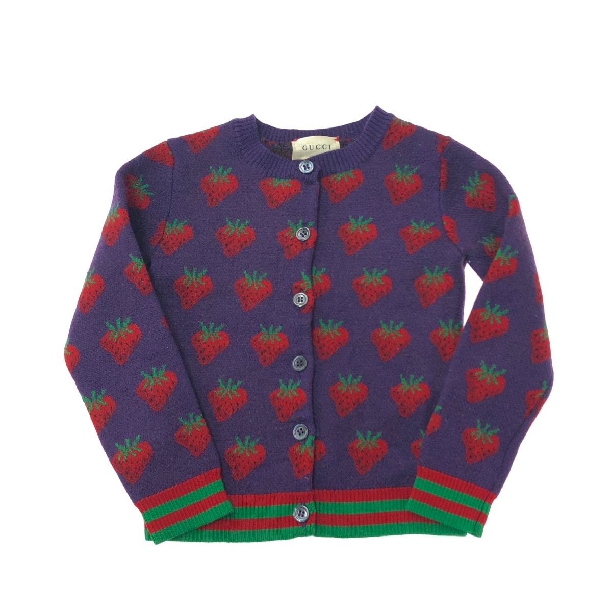 GUCCI グッチ 長袖カーディガン サイズ:36M 551640 XKAGB パープル