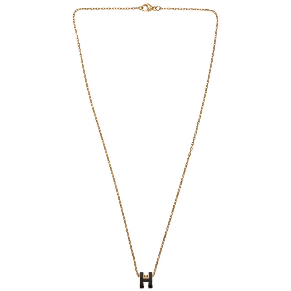 中古】 エルメス HERMES ミニポップアッシュH ネックレス GP ゴールド  