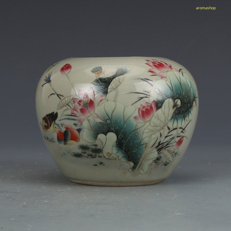 景徳鎮 観賞皿 粉彩 花瓶 磁器 陶磁器 観賞 置物 中国陶磁 中国