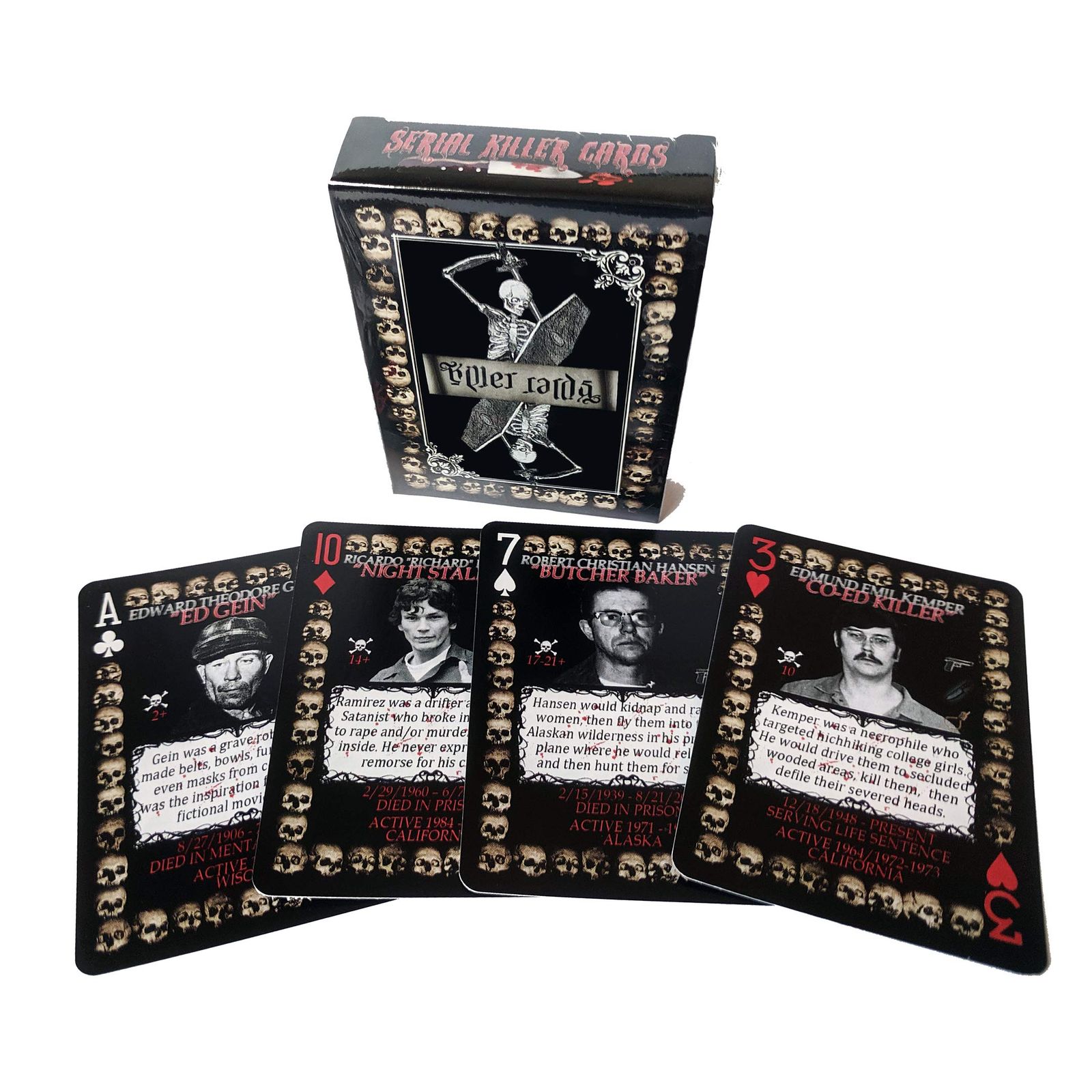 Serial Killer Cards シリアルキラーカード 54枚のユニークなアメリカンシリアルキラートランプ