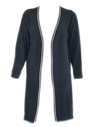 L_ブラック ユメカイロウ シルクカシミヤ ニット ロングカーディガン フロントライン レディース カラバリ4色 L ブラック