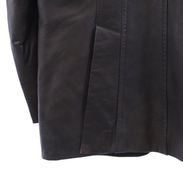 ポールスミス レザー テーラードジャケット M 茶系 Paul Smith 牛革  