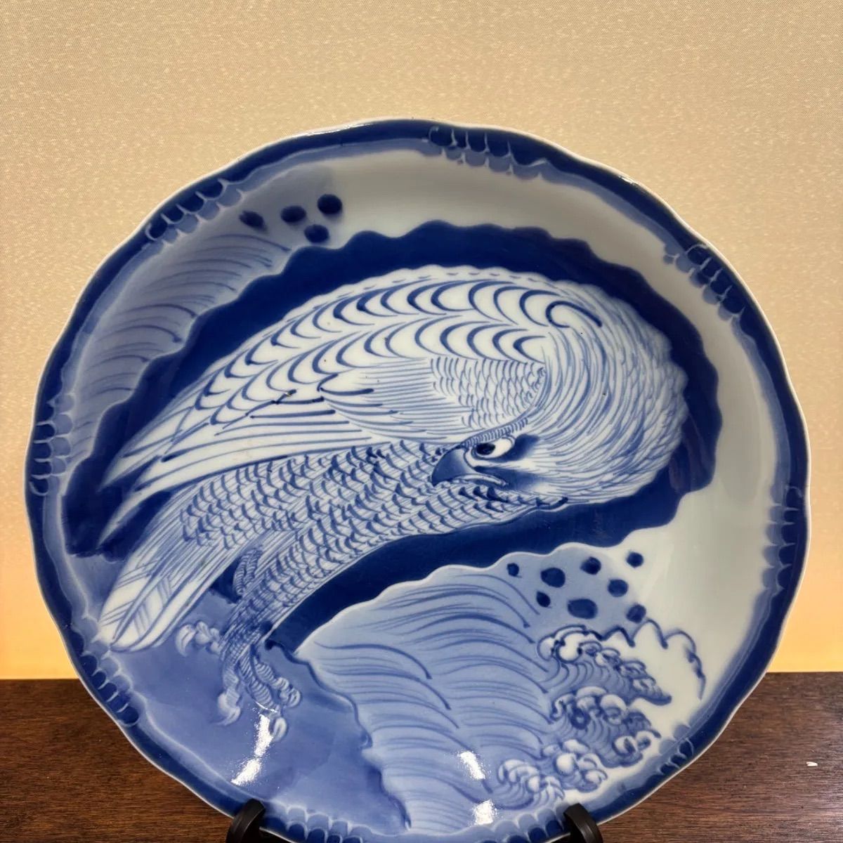 専用　　　　　　　　志田皿 古伊万里 志田窯 【染付 松文皿】(30） 28.5cm - メルカリ