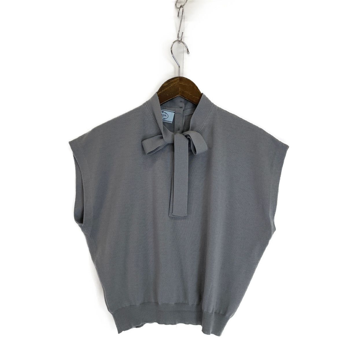 PRADA プラダ 21SS ボウタイ ラグランノースリーブニット 40 - メルカリ