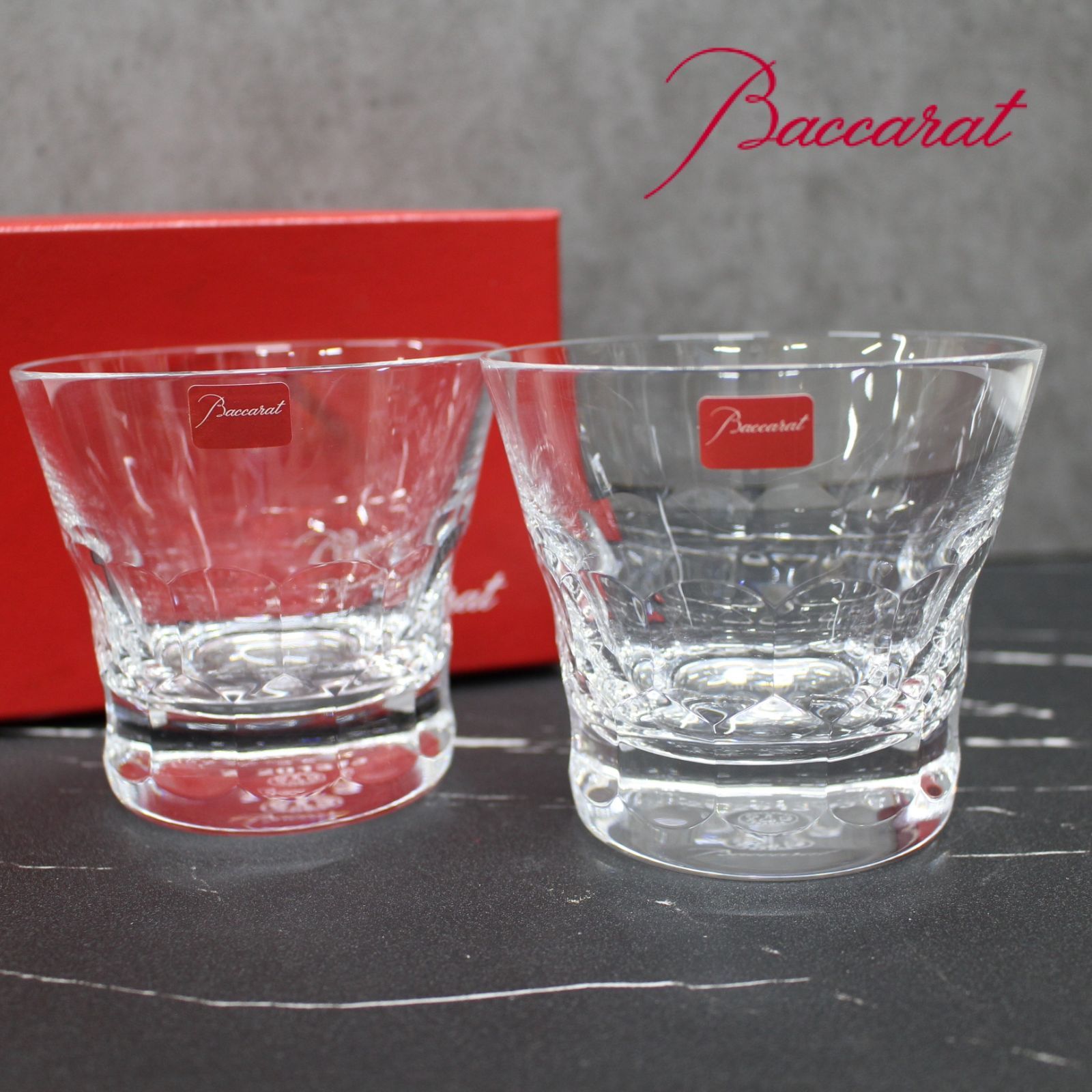 S114)Baccarat ビバ タンブラー 2013年 ロックグラス ペア 2客 BIBA