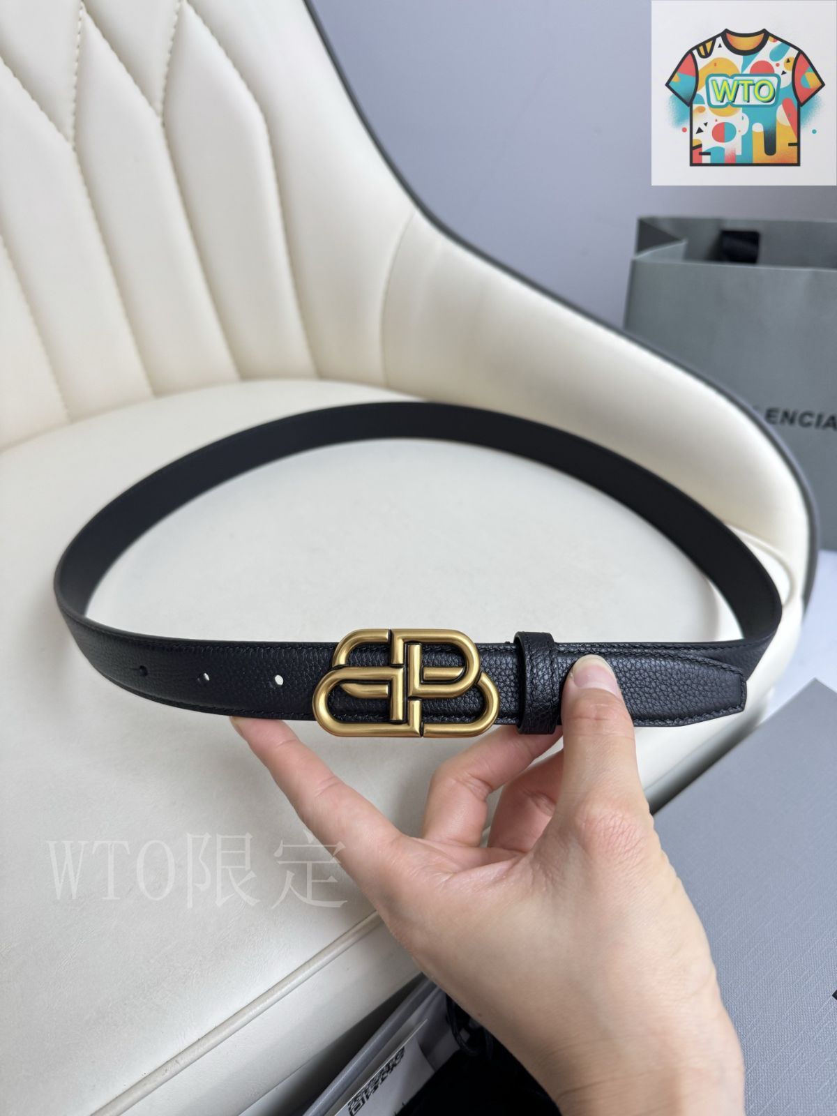 今日特価】Balenciaga 2.5cm 幅 都市風尚レザーベルト-1 - メルカリ