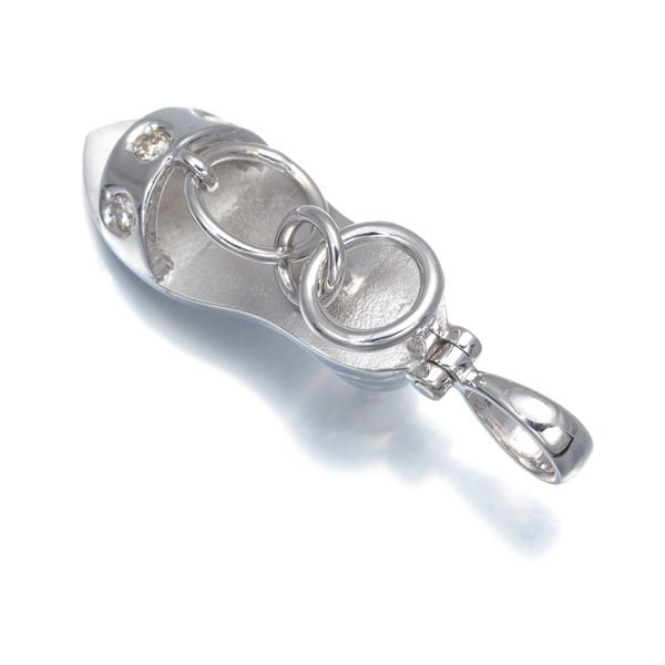 ダイヤ ダイヤモンド 0.039ct サンダル ペンダントトップ K18WG  