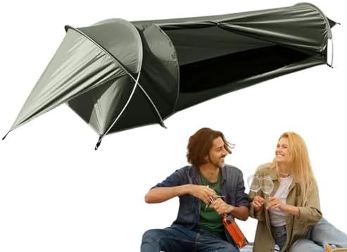 軽量 ソロテント ソロ用テント シェルター 軽量テント 防水 通気性 1人用 バックパック キャンプ 登山 ツーリング アウトドア 簡単設営 コンパクト収納 1kg