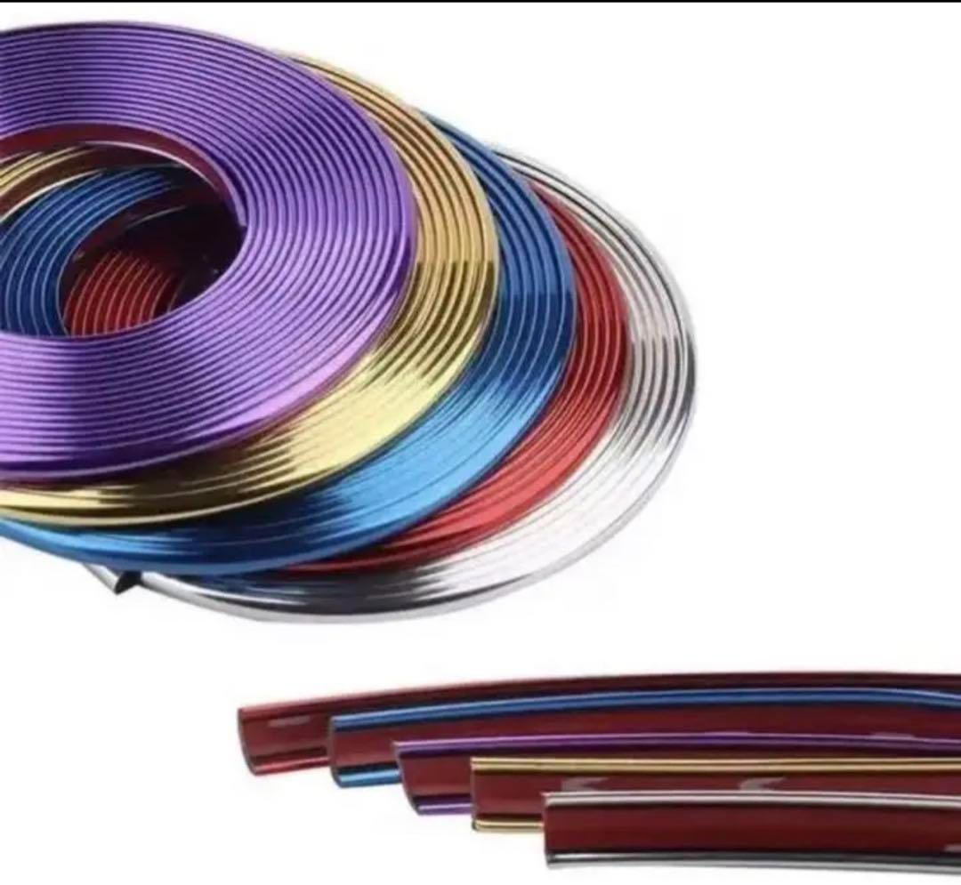 ドアエッジモール ホイールリムガード モールテープ メッキモール ゴールド8M