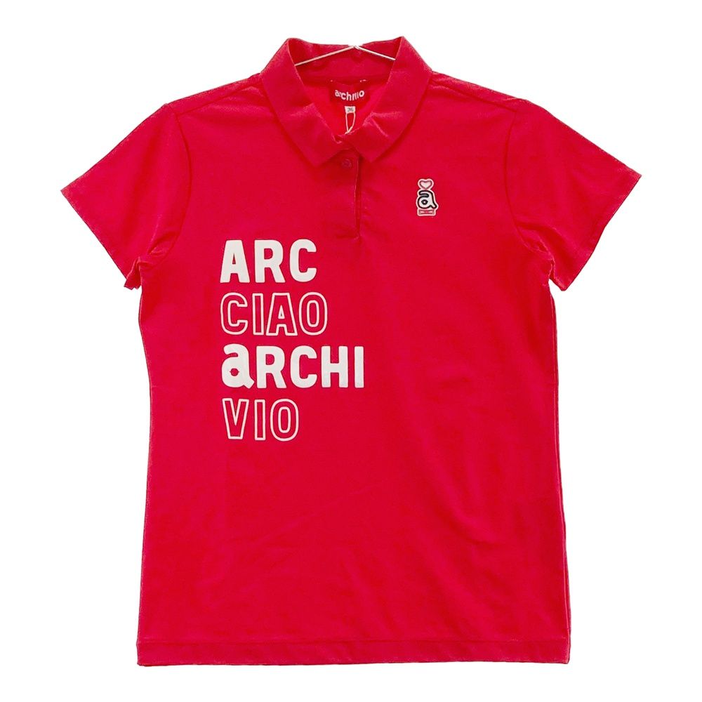 サイズ 36 ARCHIVIO アルチビオ 半袖ポロシャツ プリント レッド系 240101527335 ゴルフウェア レディース ストスト