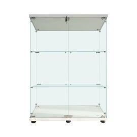 2001 両扉 強化 ガラス ケース 4段 ホワイト 鍵付き 豆脚付き 転倒防止器具付き フィギュア プラモデル プラモ 鑑賞 展示 自宅 店舗 ディスプレイ 一部地域離島別途配送料有 MARWIL-DEMENAGEMENTS_CH