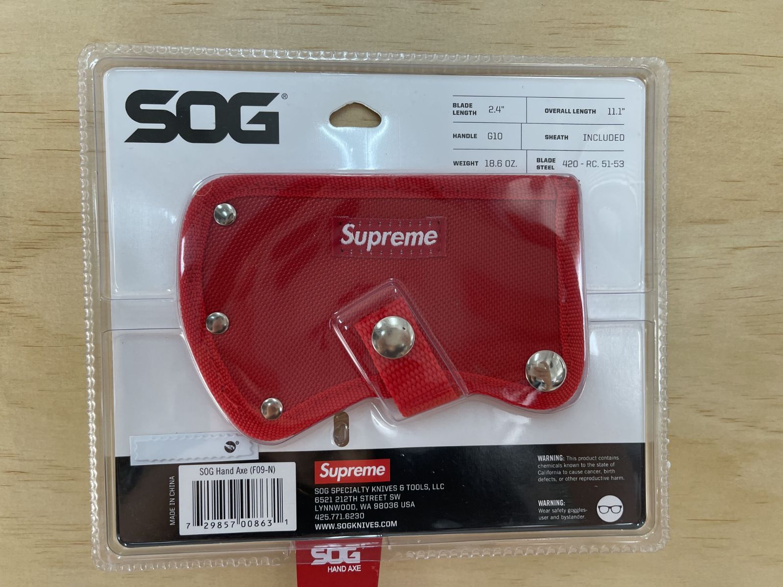 supreme シュプリーム 斧 ハンドアックス sog 大きかれ キャンプ camp 