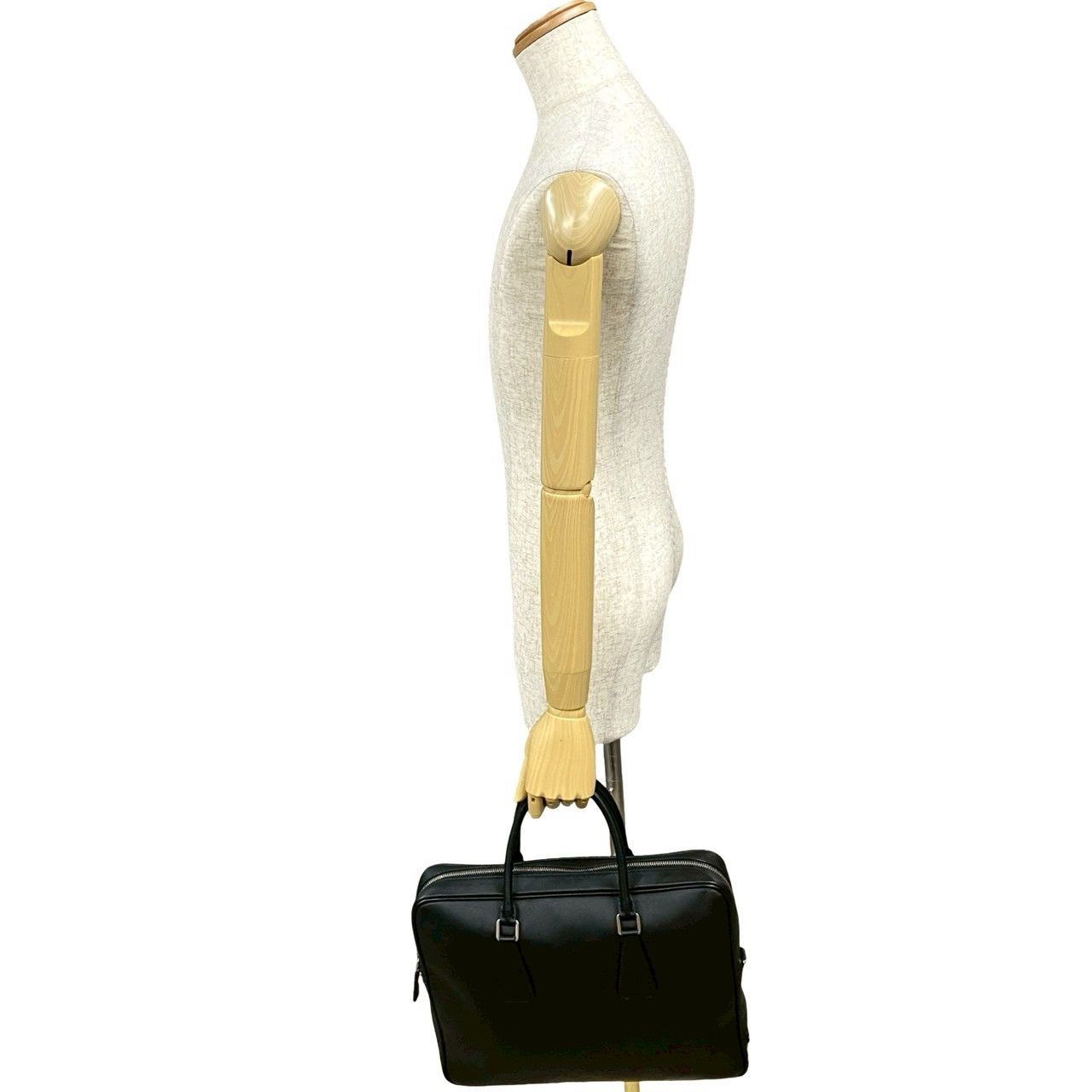 極 美品 希少品 PRADA プラダ 三角ロゴ 金具 サフィアーノ レザー 本革