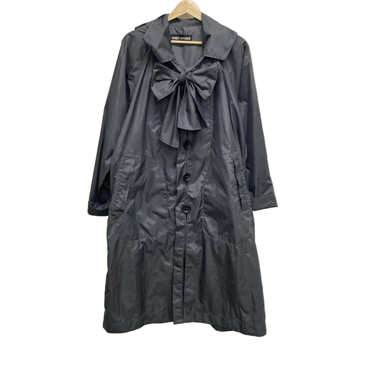 ISSEYMIYAKE イッセイミヤケ コート サイズ2 M メンズ - グレー 長袖|ポリエステル|ロング丈|フード着脱可|オールシーズン