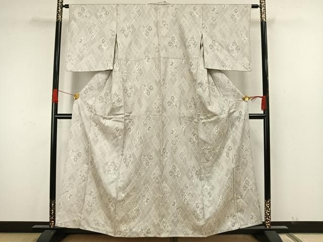 平和屋着物▽上質なお召　単衣　吉祥花文　正絹　逸品　AAAW7876fy 平和屋着物▽上質なお召 単衣 吉祥花文 正絹 逸品 AAAW7876fy - メルカリ