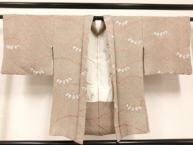 平和屋着物●羽織 総絞り 草木 正絹 AABC2595ph