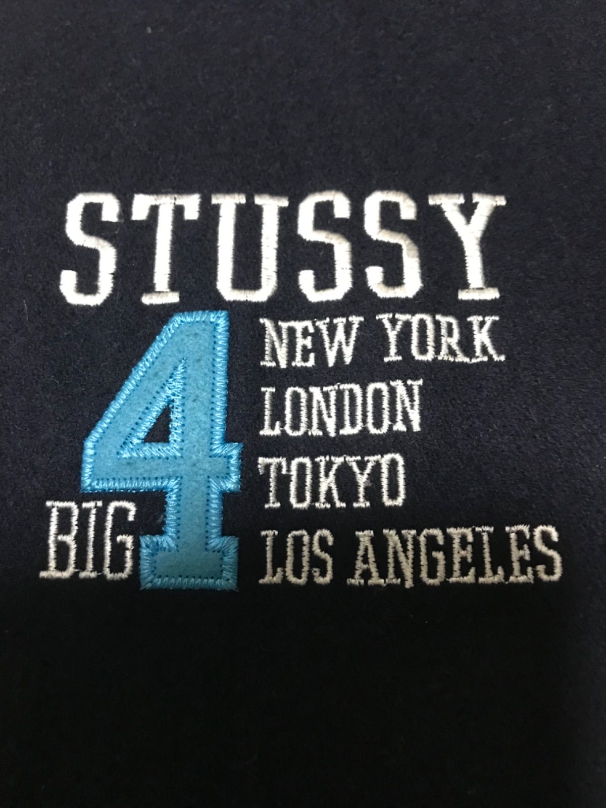 1998年製 STUSSY BIG4「4都市限定」スタジャン - メルカリ 1998年製 STUSSY BIG4「4都市限定」スタジャン - メルカリ