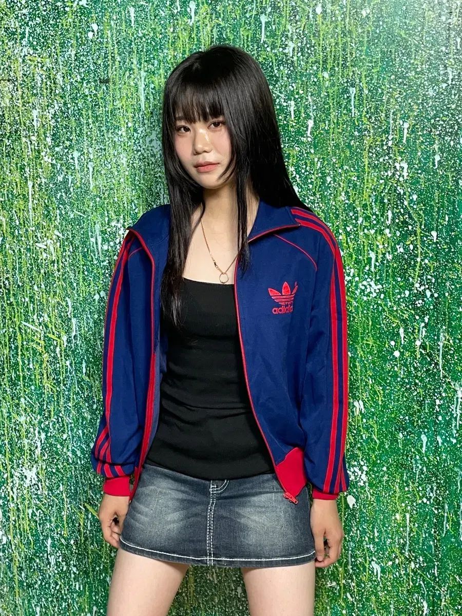80s adidas(アディダス) オールドスクール ネイビー レッド ジャージ