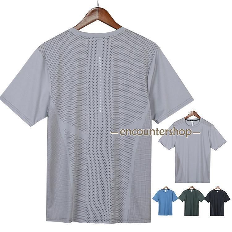 tシャツ 涼しい 吸汗速乾 フィットネス トレーニング スポーツウェア トップス クルーネック 半袖 メンズ