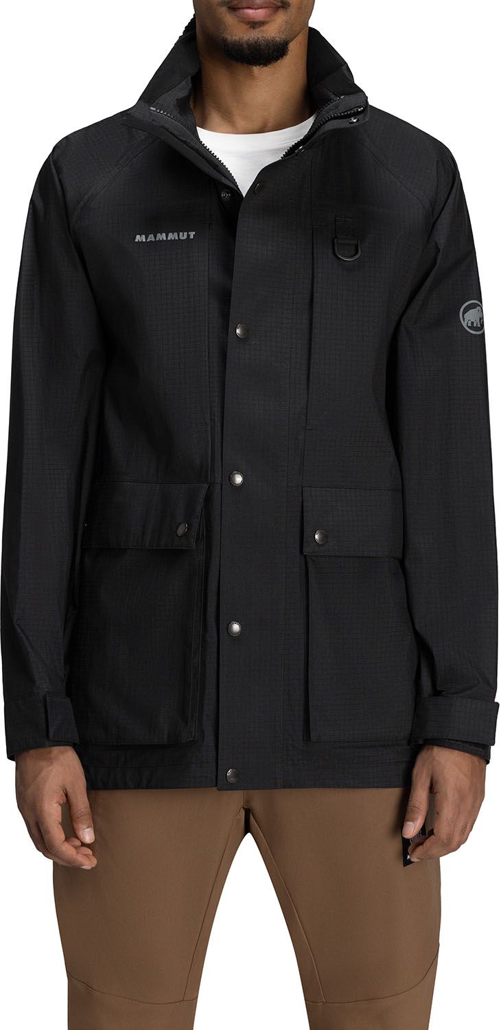 マムート MAMMUT アウトドア エクスプローラー ジップイン ハードシェル ジャケット アジアンフィット 上着 アウター フーデッド メンズ 男性 防風 防水 レジャー 1010 31700 0001 BLACK
