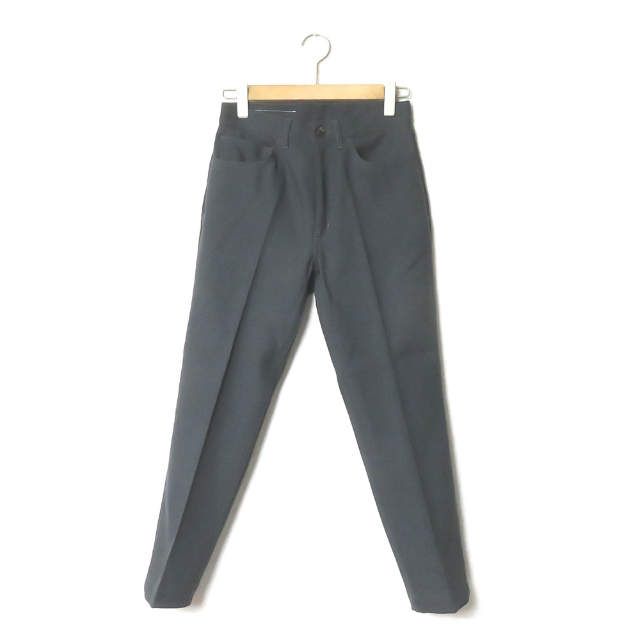 新品 HELKA ヘルカ 19AW 日本製 TROUSERS 01 ポリエステルツイル テーパードトラウザーズパンツ 19AW-M01 XS グレー スタプレ ボトムス g3131