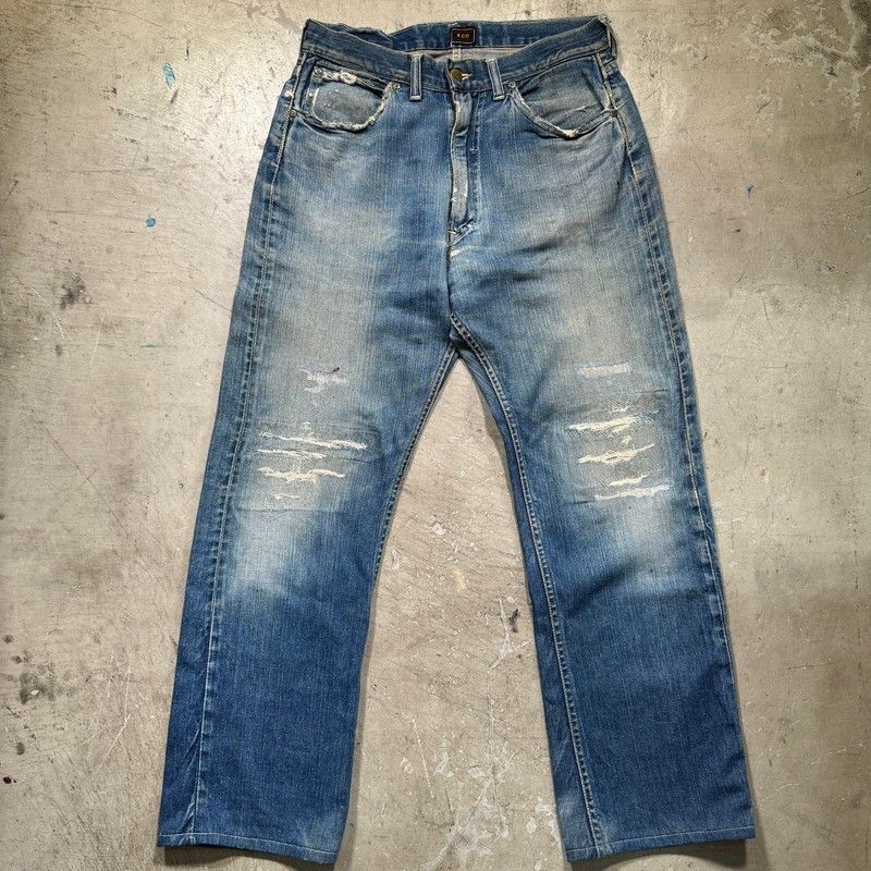 50's Lee 101Z デニム センター赤タグ リペア有 両耳 実寸W31 - メルカリ