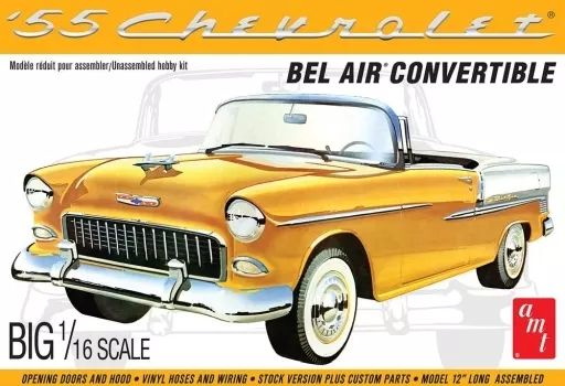 プラモデル 1 16 1955 シェビー ベル エア コンバーチブル AMT1134