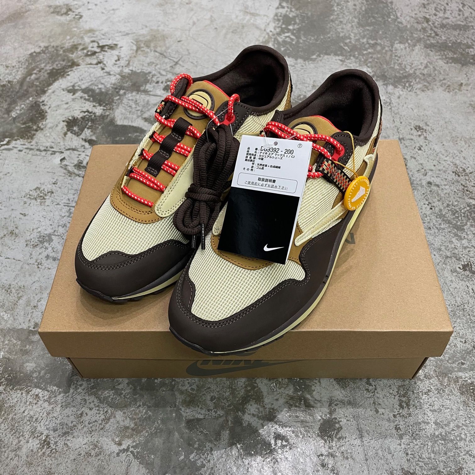 国内正規 新品 Travis Scott NIKE Air Max 1 CACT.US Brown DO9392-200 