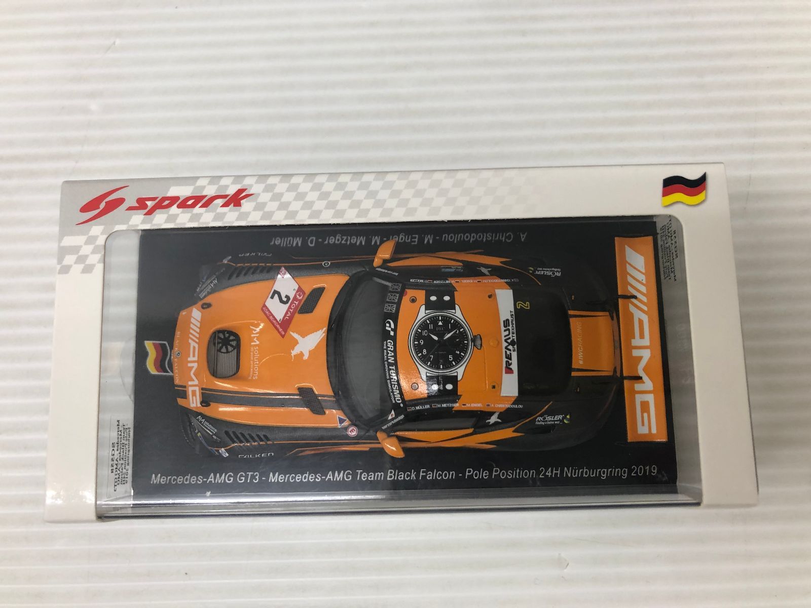 スパーク　1/43 Mercedes-AMG GT3 No.2 Mercedes-AMG Team Black Falcon Pole Position 24H Nurburgring 2019 中古品 smmini086583