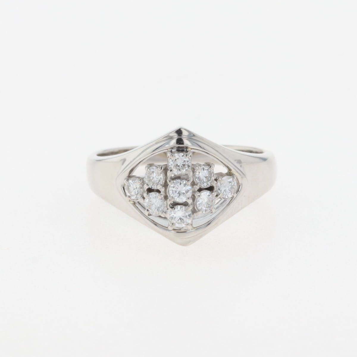 在庫一掃】 メレダイヤ デザインリング プラチナ 指輪 リング 6.5号  