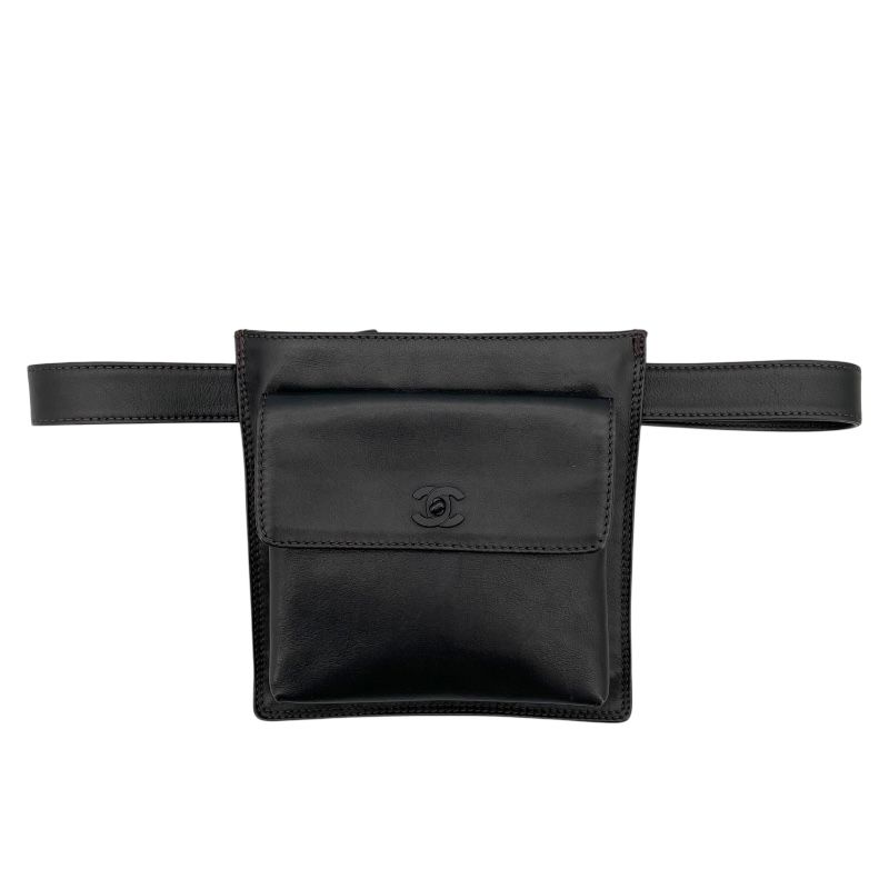 シャネル CHANEL ターンロック ベルトバッグ ブラック