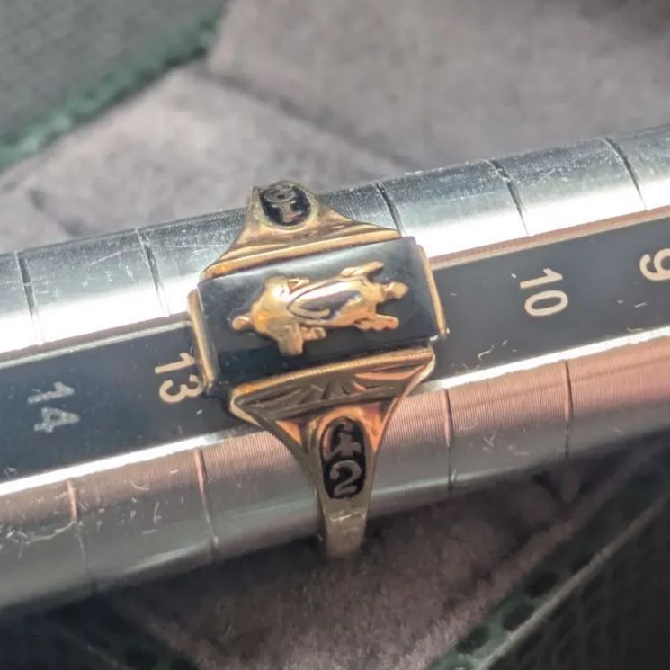 JOSTEN 1942年 10Kカレッジリング ゴールド クラスリング オニキス JOSTEN 1942年 10Kカレッジリング ゴールド オニキス クラス