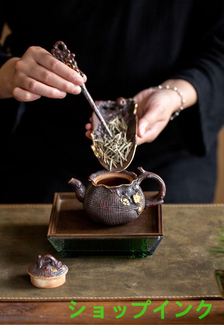 梅の花の手浮彫り茶則 茶杓 新品未使用 茶道具 - メルカリ