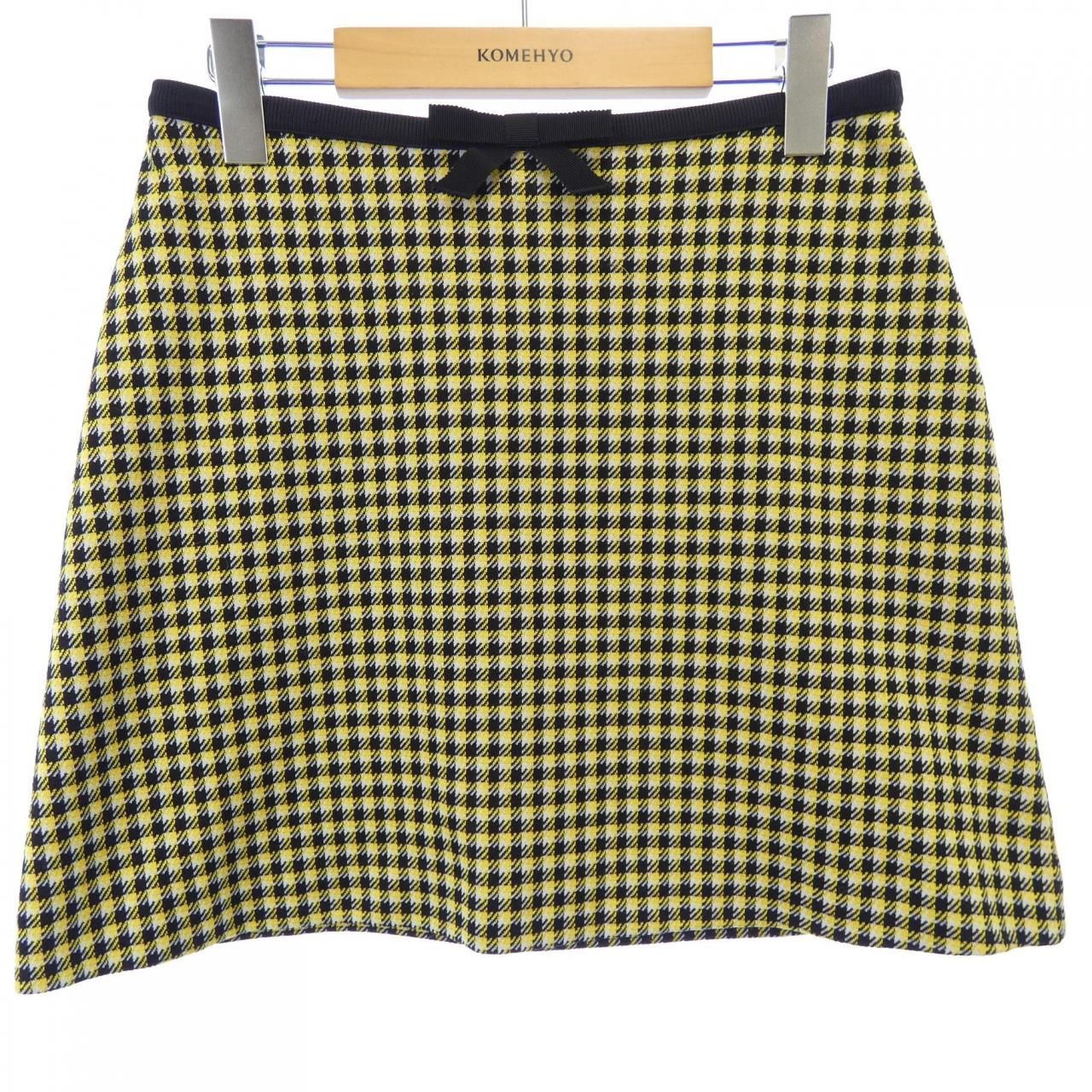 ミュウミュウスカート Miu Miu ミュウミュウ ミニスカート | ニュートラル | FARFETCH JP
