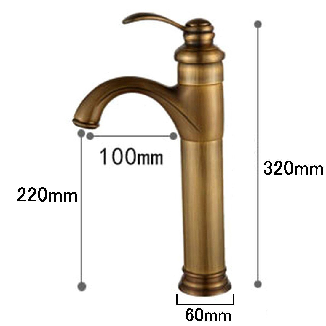 Life System ライフシステム 洗面用 アンティーク 混合水栓 蛇口 シングルレバー 14cm 32cm レトロ 手洗いボウル用 洗面台 水道 SK241 ロング SKLAD-KIRPICHA_RU