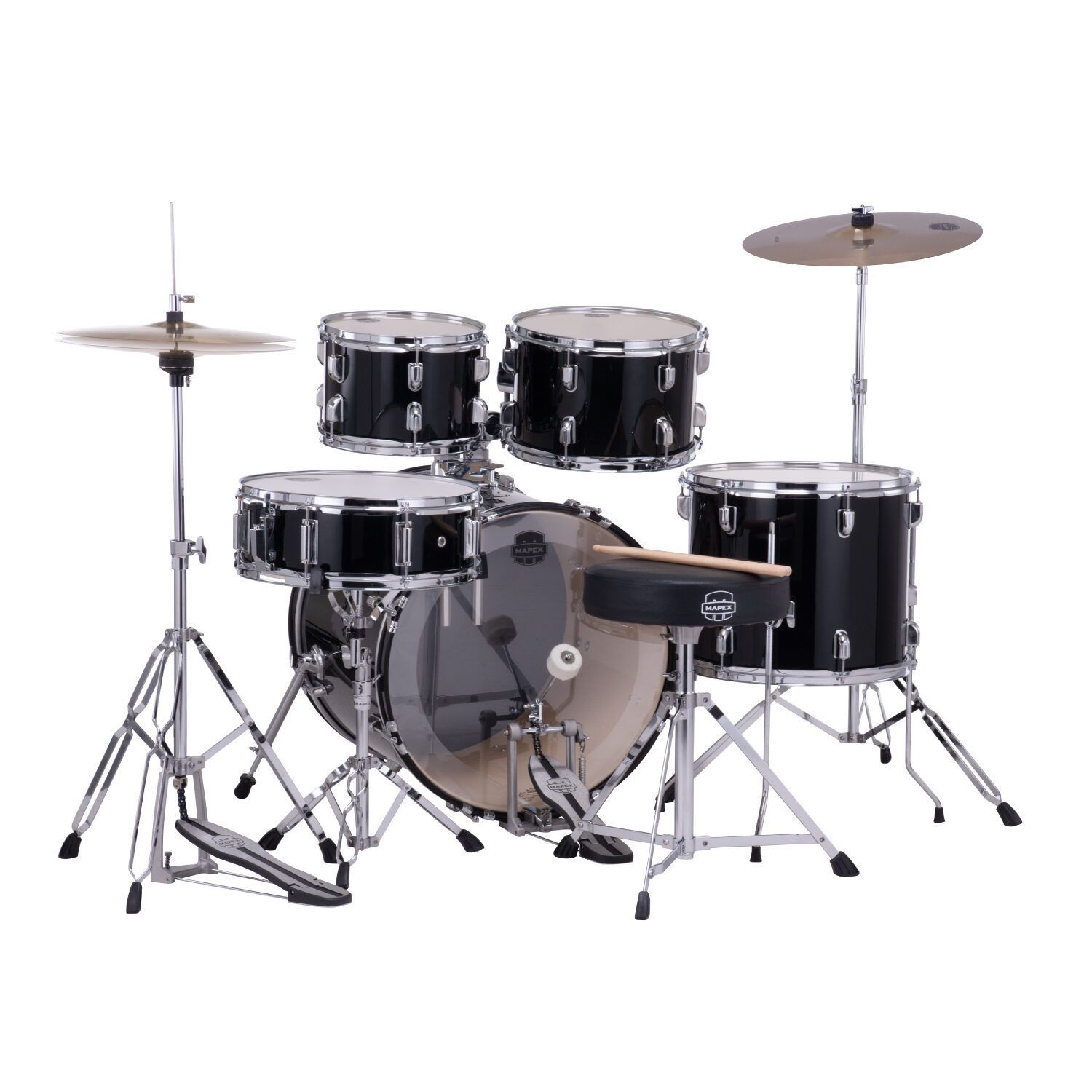 スネアドラム・スタンド類・シンバル付！ MAPEX ドラムセット ダークブラック メイペックス COMET DRUM SET Dark Black  CM5294FTCDK - メルカリ