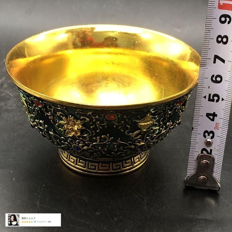 清乾隆吉祥八宝碗 景泰藍銅碗 装飾品 現代工芸品 美術品 置物
