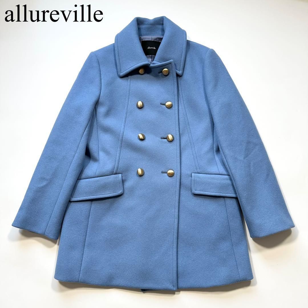 新品未使用タグ付き✨アルアバイル メルトンチェスターコート Pコート 金ボタン allureville アルアバイル メルトンチェスター コート 金ボタン