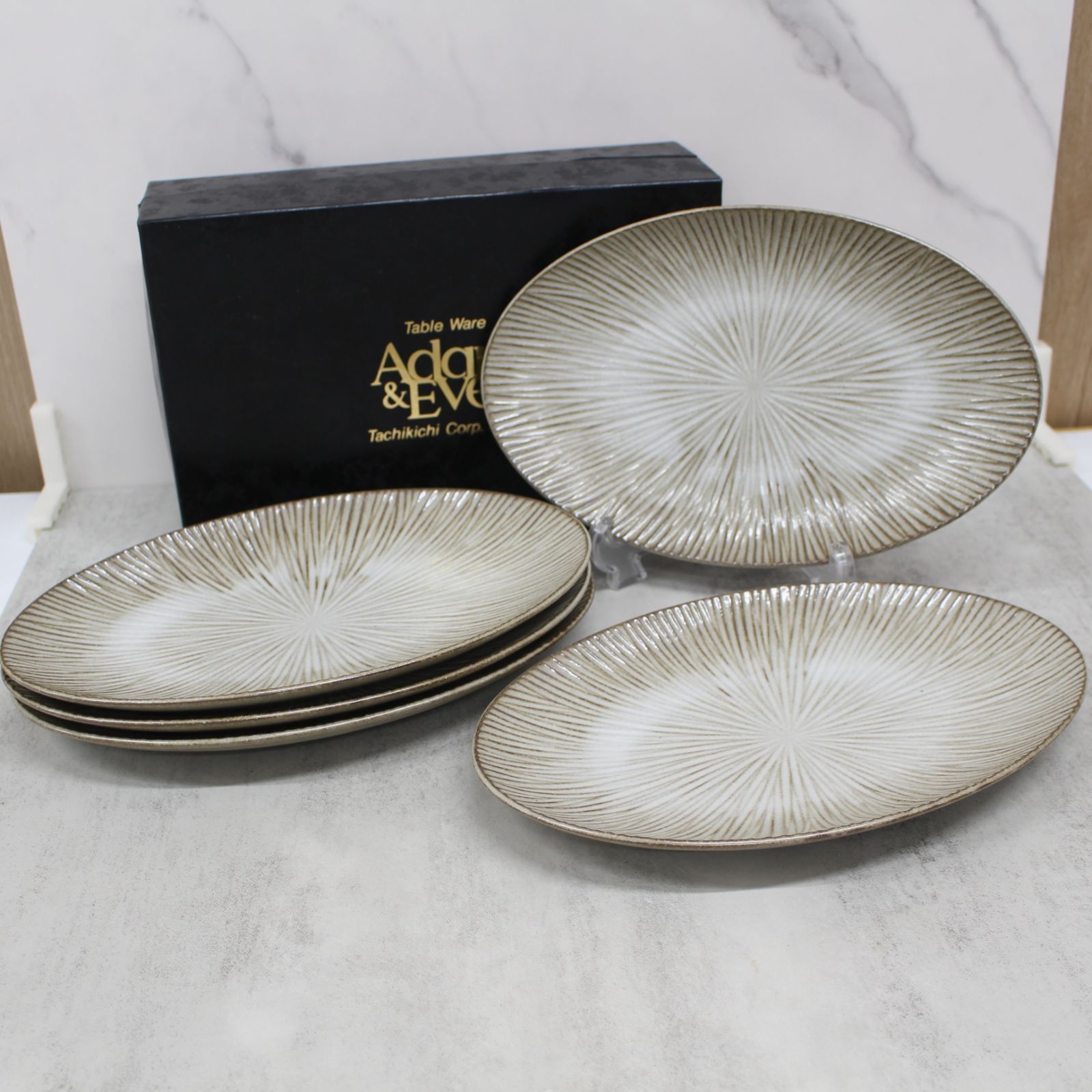 たち吉 アダム&イヴ パスタ皿5枚セット S019)【未使用】Adam&Eve