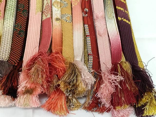 平和屋着物○和装小物 帯締め20本 高麗組 御岳組 金銀糸 逸品