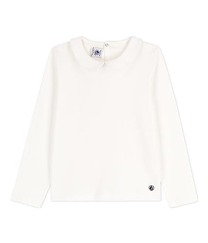 Size:10 Years_Color:オフホワイト [プチバトー] 衿付き長袖 Tシャツ A05FX 10才 140cm オフホワイト 女の子 PB400 PB42