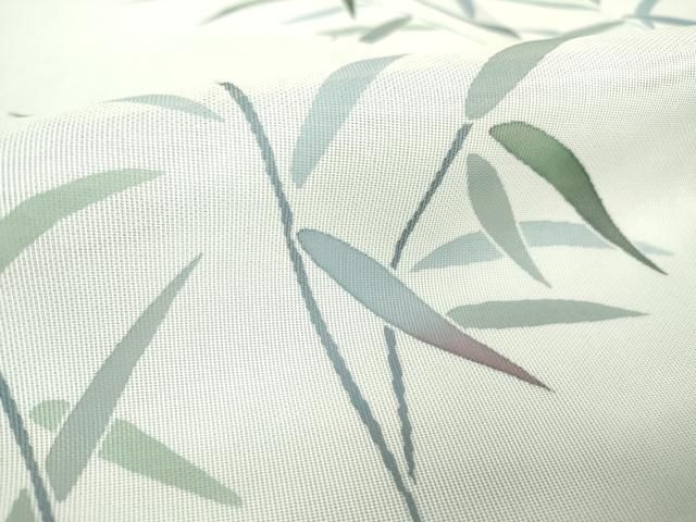 平和屋着物▽訪問着　無双　紗袷　紗×紗　枝葉文　正絹　逸品　DAAV5964az 平和屋着物▽訪問着 無双 紗袷 紗×紗 枝葉文 正絹 逸品 DAAV5964az