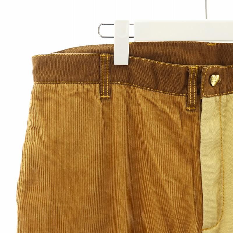 23SS マルニ カーハート ブラウン カラー ブロック パンツ