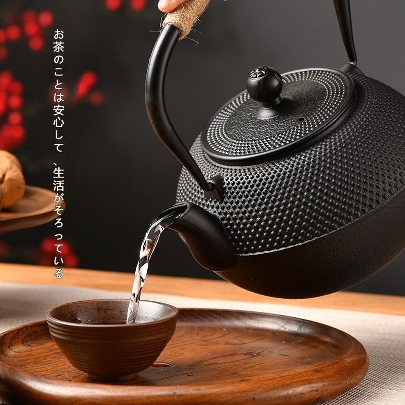 ★人気★ 南部鉄瓶 鉄の急須 南部鉄 ホーローなし おしゃれ 鉄分補給 ih 直火 対応 600ml 鉄瓶 南部鉄器 日本製 ホーローなしの通販