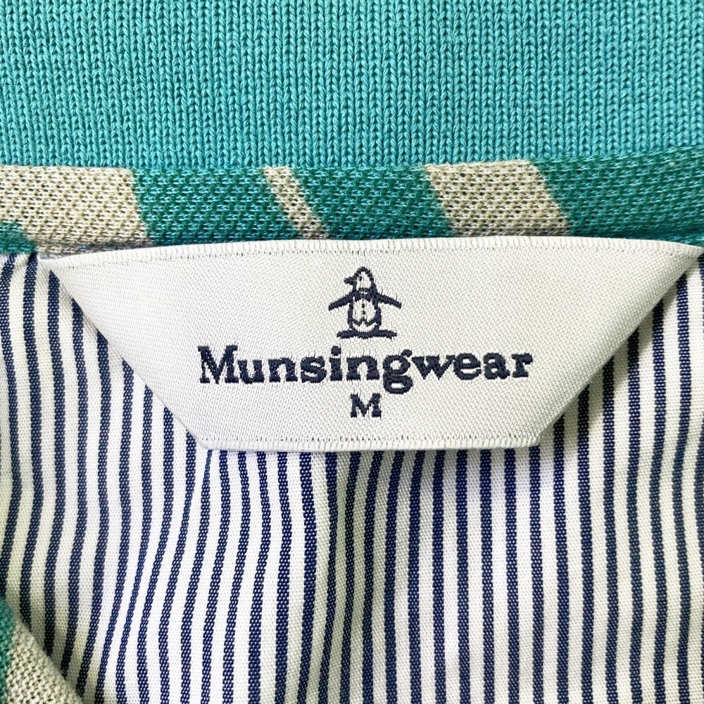 新品未使用タグ付　Munsing wear ボタニカル柄 半袖シャツ　刺繍　3L サイズ：M MUNSING WEAR マンシングウェア 半袖ポロシャツ