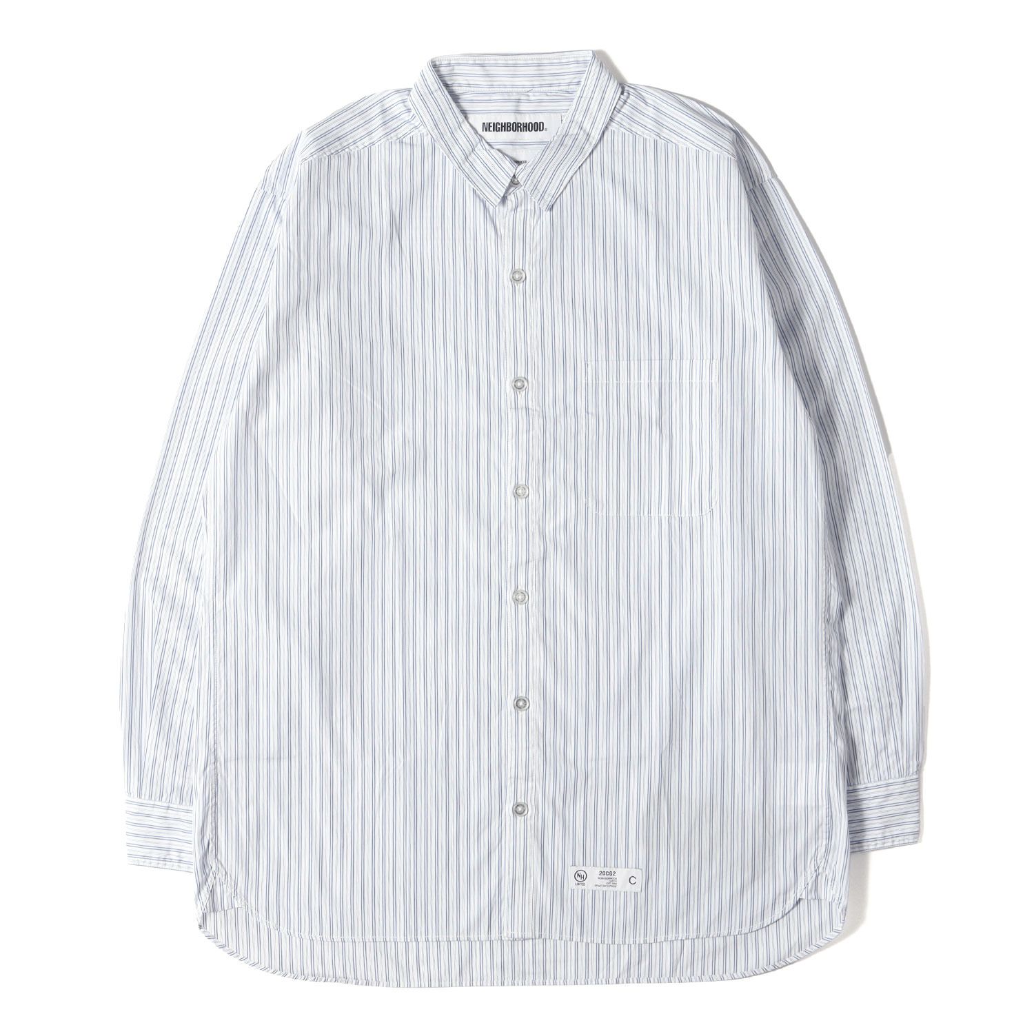 NEIGHBORHOOD ネイバーフッド シャツ ブルー ホワイト サイズ:XL
