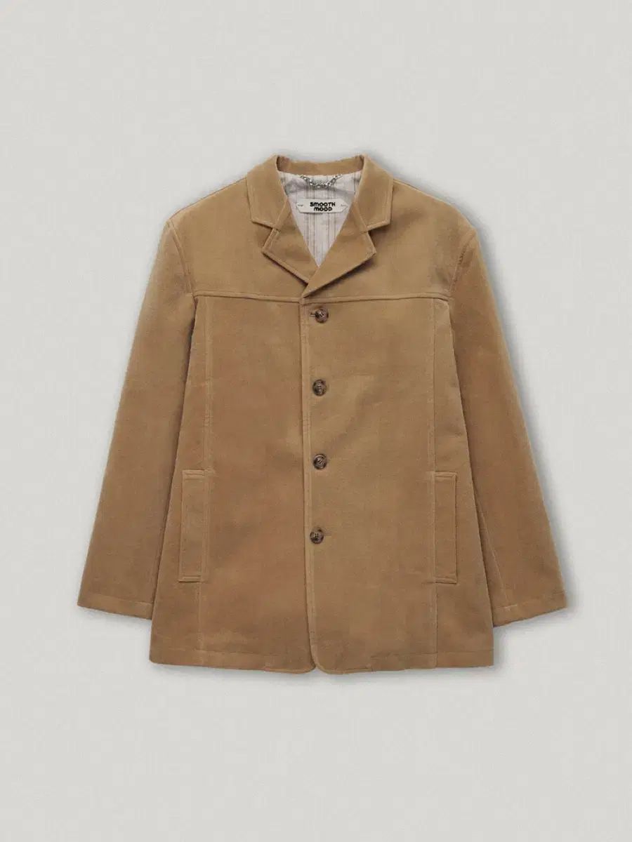 スムードムード レター キャメル コットン ジャケット