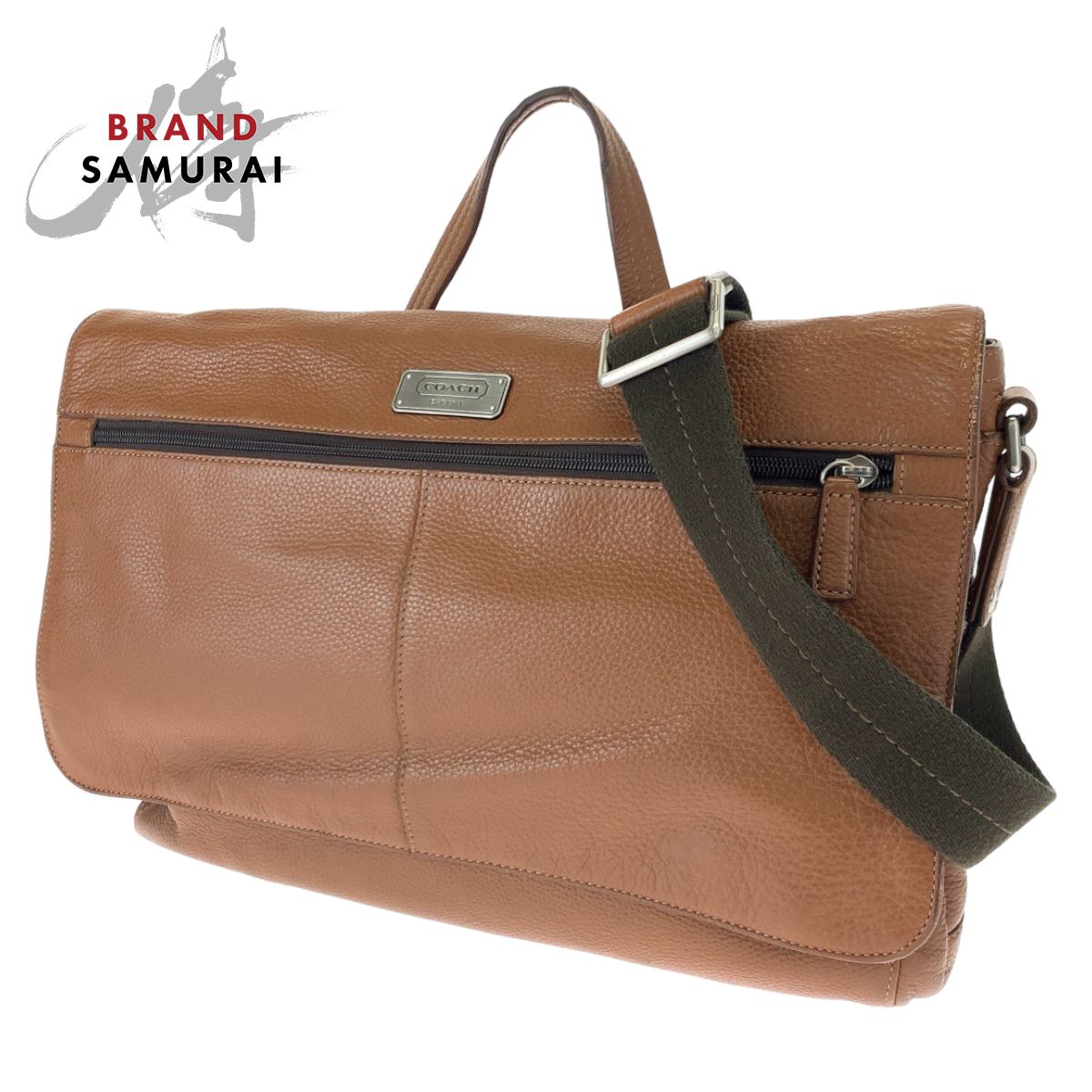 COACH コーチ ブラウン 茶 シルバー金具 レザー F70367 ショルダー 