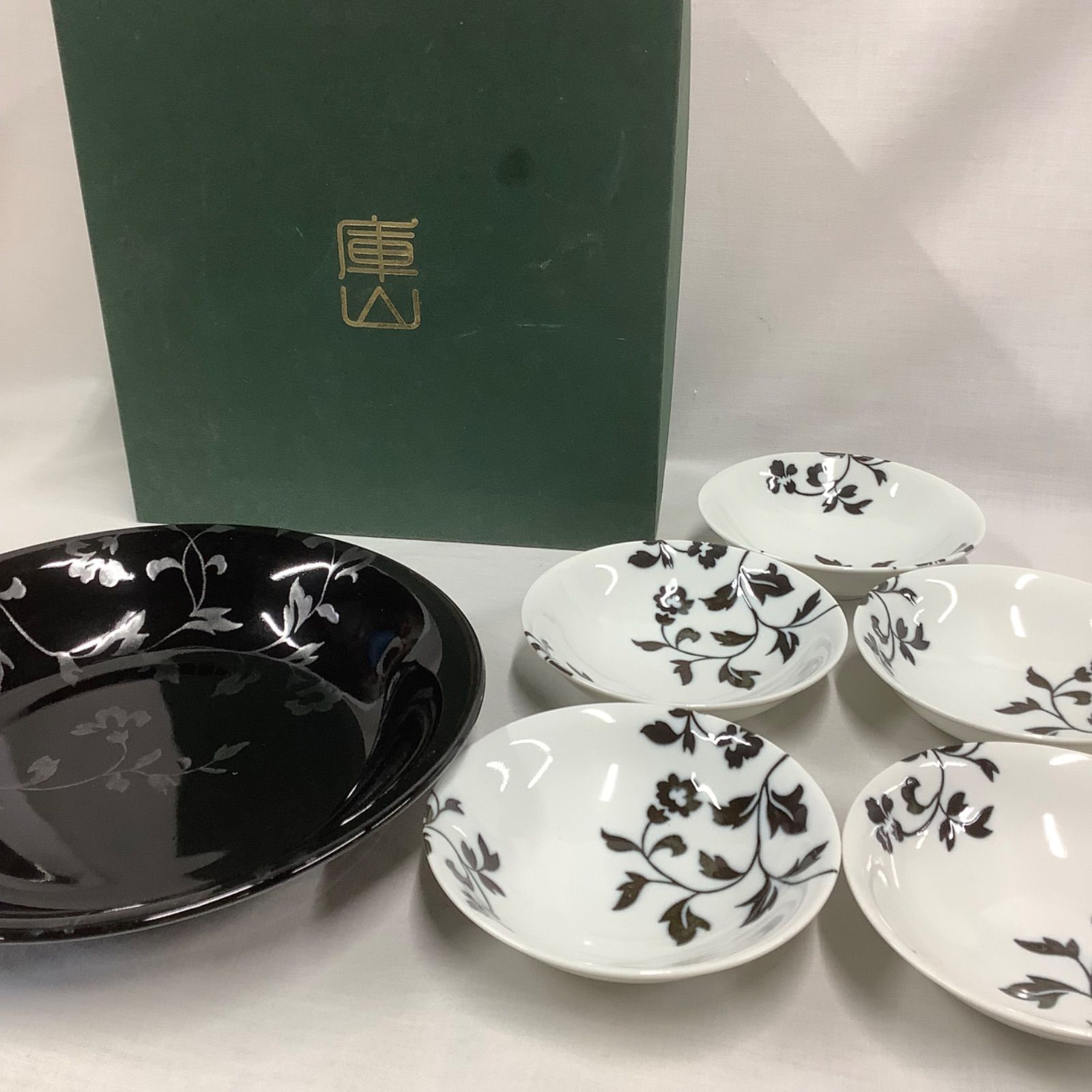 庫山窯 菊金唐草 金襴手 中皿揃い 和皿 5枚 【公式通販】