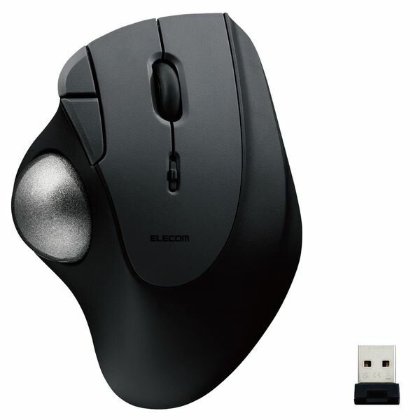【新品・7営業日以内発送】ELECOM エレコム M-IT10DRBK トラックボール マウス 無線 5ボタン 人工ルビーユニット エルゴノミクス IST ブラック MIT10DRBK【沖縄離島販売不可】
